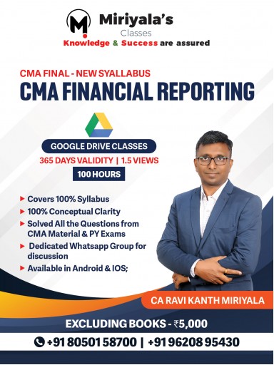 CMA Final – Financial Reporting